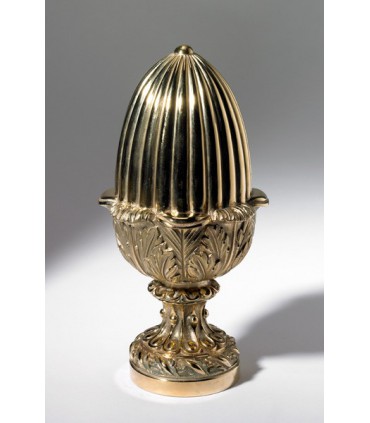 Boule départ de rampe d'escalier en Bronze ciselé