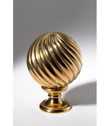 Boule départ de rampe d'escalier en Bronze torsadé