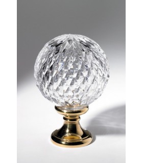 Boule départ de rampe d'escalier Ecailles en cristal soufflé Boule départ de rampe d'escalier Ecailles en cristal soufflé