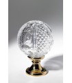 Boule départ de rampe d'escalier Pontil diamants en cristal soufflé