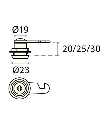 Serrure batteuse a paillettes avec cylindre amovible