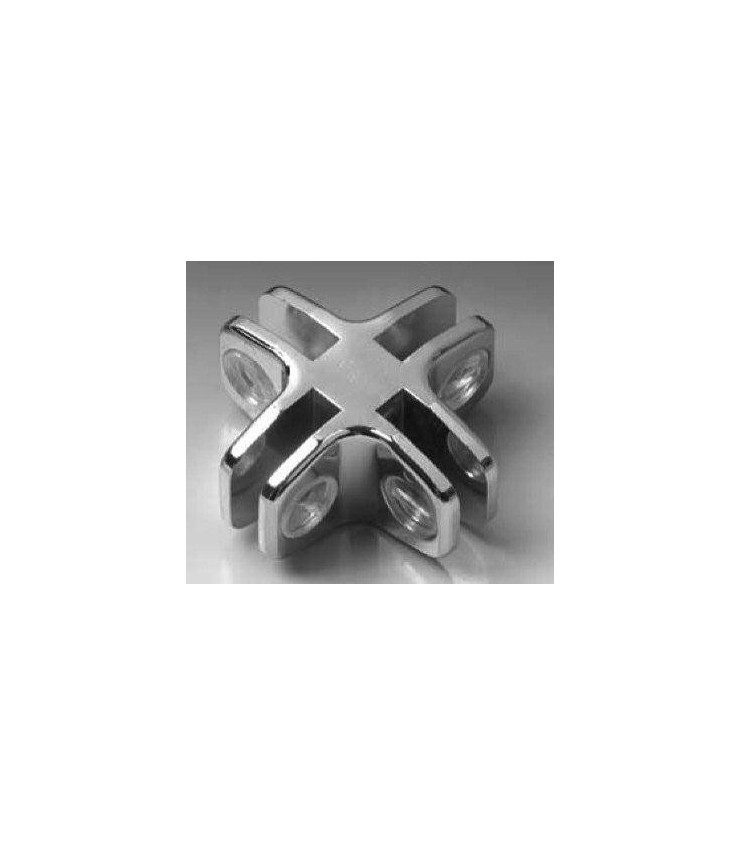 4 Connecteurs Verre Type L 2 Voies Pour Fixation Verre 6-10 Mm - SODIAL - Neuf