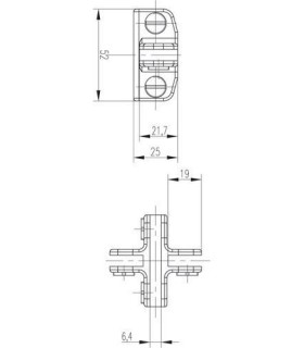 Connecteur quatre volumes de verre à 90° et 180° Connecteur quatre volumes de verre à 90° et 180°