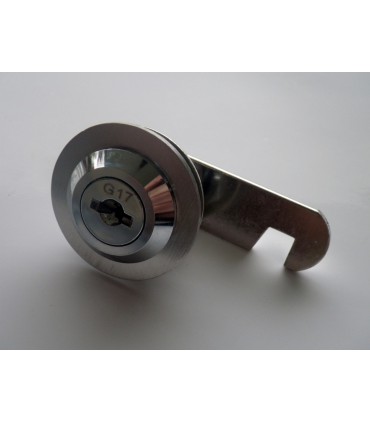 Serrure batteuse à cylindre amovible avec enjoliveur rond