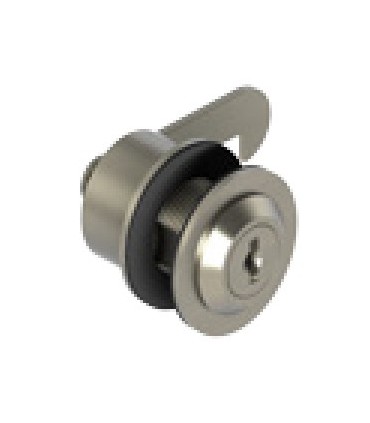 Serrure batteuse à cylindre amovible avec enjoliveur rond