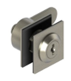 Serrure batteuse à cylindre amovible avec enjoliveur carré Serrure batteuse à cylindre amovible avec enjoliveur carré