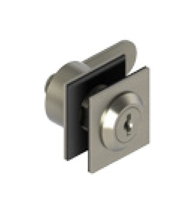 Serrure batteuse à cylindre amovible avec enjoliveur carré