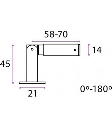 Fixation haute ou basse orientable pour câble Ø 3 mm