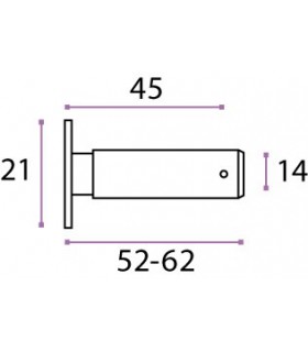 Fixation haute ou basse en inox pour câble Ø 2.5 à 3 mm