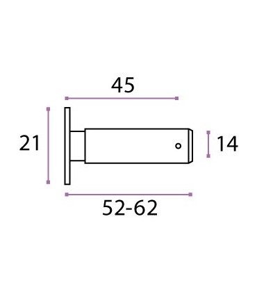 Fixation haute ou basse en inox pour câble Ø 2.5 à 3 mm