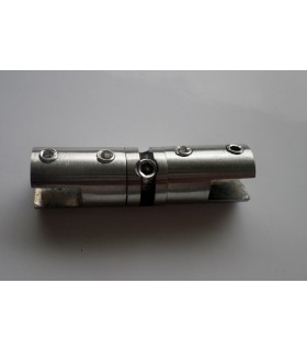 Support double pivotant en inox pour étagère en verre Support double pivotant en inox pour étagère en verre