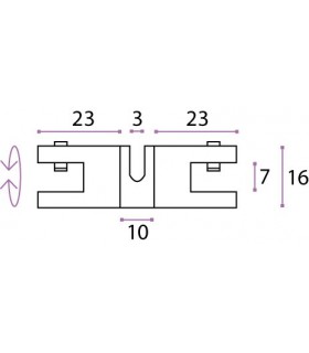 Support double pivotant en inox pour étagère en verre Support double pivotant en inox pour étagère en verre
