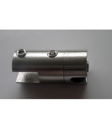 Support simple pivotant en inox pour étagère en verre