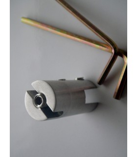 Support simple pivotant en inox pour étagère en verre Support simple pivotant en inox pour étagère en verre