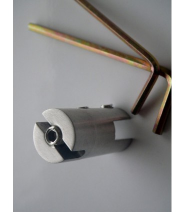 Support simple pivotant en inox pour étagère en verre