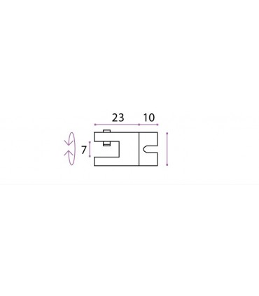 Support simple pivotant en inox pour étagère en verre