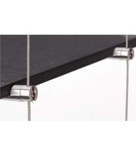 Support simple pivotant en inox pour étagère en bois Support simple pivotant en inox pour étagère en bois