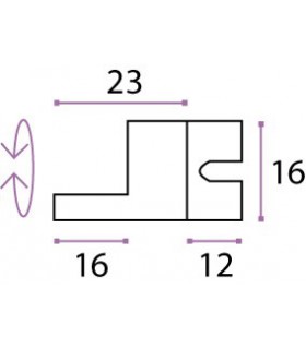 Support simple pivotant en inox pour étagère en bois Support simple pivotant en inox pour étagère en bois