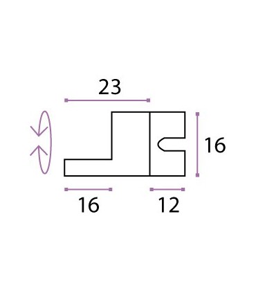 Support simple pivotant en inox pour étagère en bois