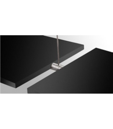 Support double pivotant en inox pour étagère en bois