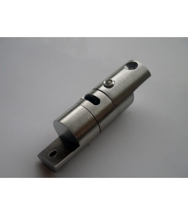 Support double pivotant en inox pour étagère en bois