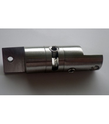 Support double pivotant en inox pour étagère en bois