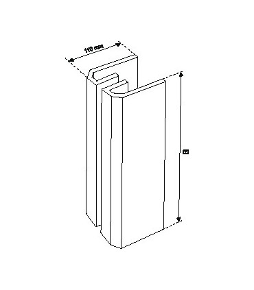 Poignée aileron en aluminim profilé