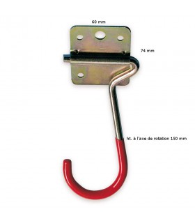 Crochet porte vélo rabattable