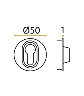Rosace pour cylindre Européen à encastrée   Rosace pour cylindre Européen à encastrée