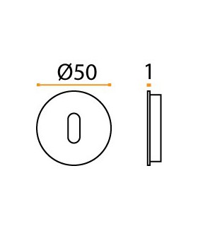 Rosace pour entrée de clé à encastrée