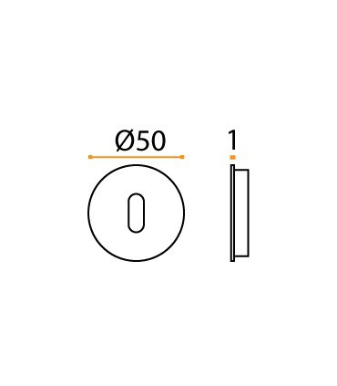 Rosace pour entrée de clé à encastrée
