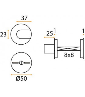 Rosace a condamnation à encastrée avec voyant