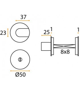Rosace a condamnation à encastrée sans voyant