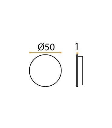 Rosace borgne à encastrée