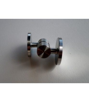 Charnière pour porte de vitrine en verre fixation par collage UV