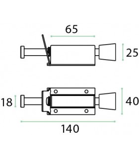 Bloc porte inox hauteur 140 mm Bloc porte inox hauteur 140 mm