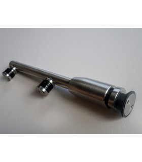Charnière verticale en inox pour porte de vitrine en verre Charnière verticale en inox pour porte de vitrine en verre