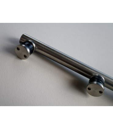 Charnière verticale en inox pour porte de vitrine en verre