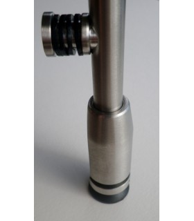 Charnière verticale en inox pour porte de vitrine en verre Charnière verticale en inox pour porte de vitrine en verre