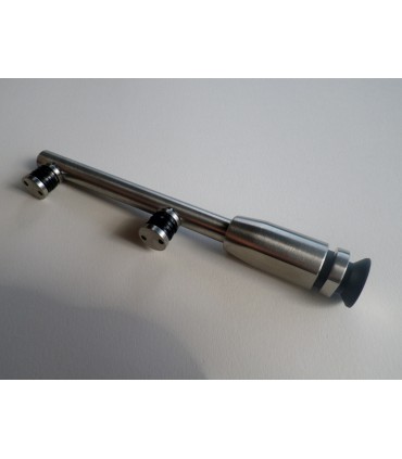 Charnière verticale en inox pour porte de vitrine en verre