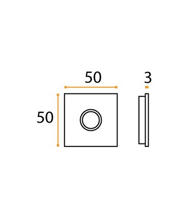 Rosace bec de cane à encastrée pour poignée béquille