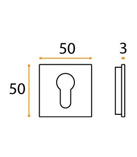 Rosace pour cylindre Européen à encastrée   Rosace pour cylindre Européen à encastrée