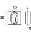 Rosace pour cylindre Européen à encastrée  
