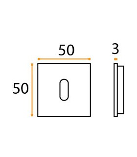 Rosace pour entrée de clé à encastrée