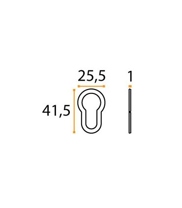 Rosace pour cylindre Européen à coller