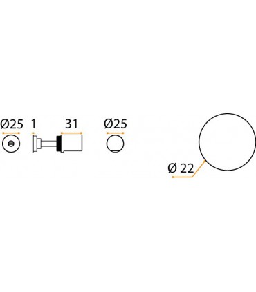 Rosace a condamnation sans voyant à encastrée