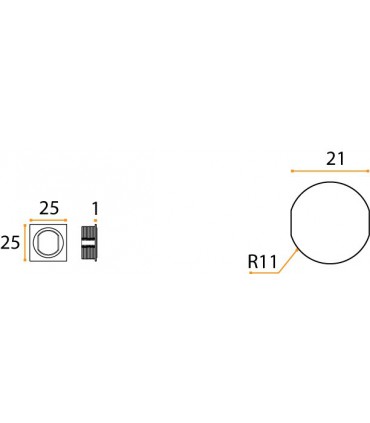 Rosace bec de cane à encastrée pour poignée béquille