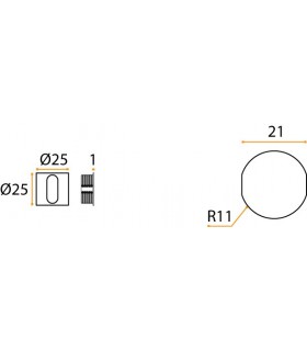 Rosace pour entrée de clé à encastrée