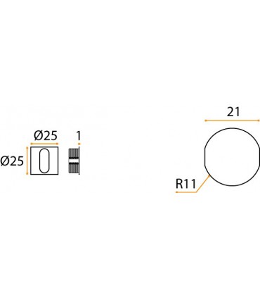 Rosace pour entrée de clé à encastrée