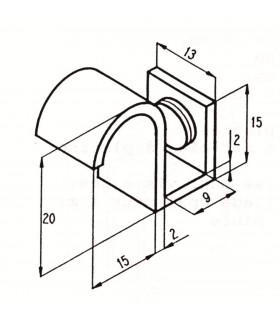 Poignée tirette étroite pour porte de vitrine en verre 